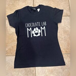 Port and Company Black 'Chocolate Lab Mom' Tee